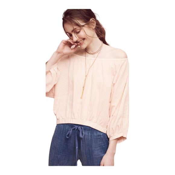 Anthropologie Holding Horses Aria Striped Off-the-Shoulder Top - Picture 8 of 8